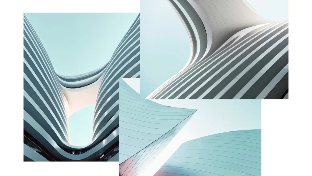 Composición arquitectónica moderna que simboliza la precisión y el rigor jurídico en el asesoramiento legal